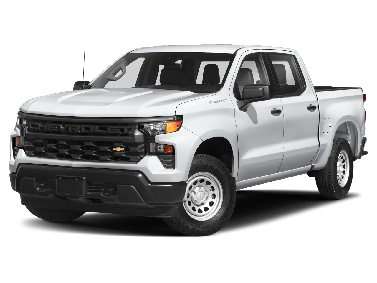 2024 Chevrolet Silverado 1500 LT Trail Boss in Summit White — front three-quarter view