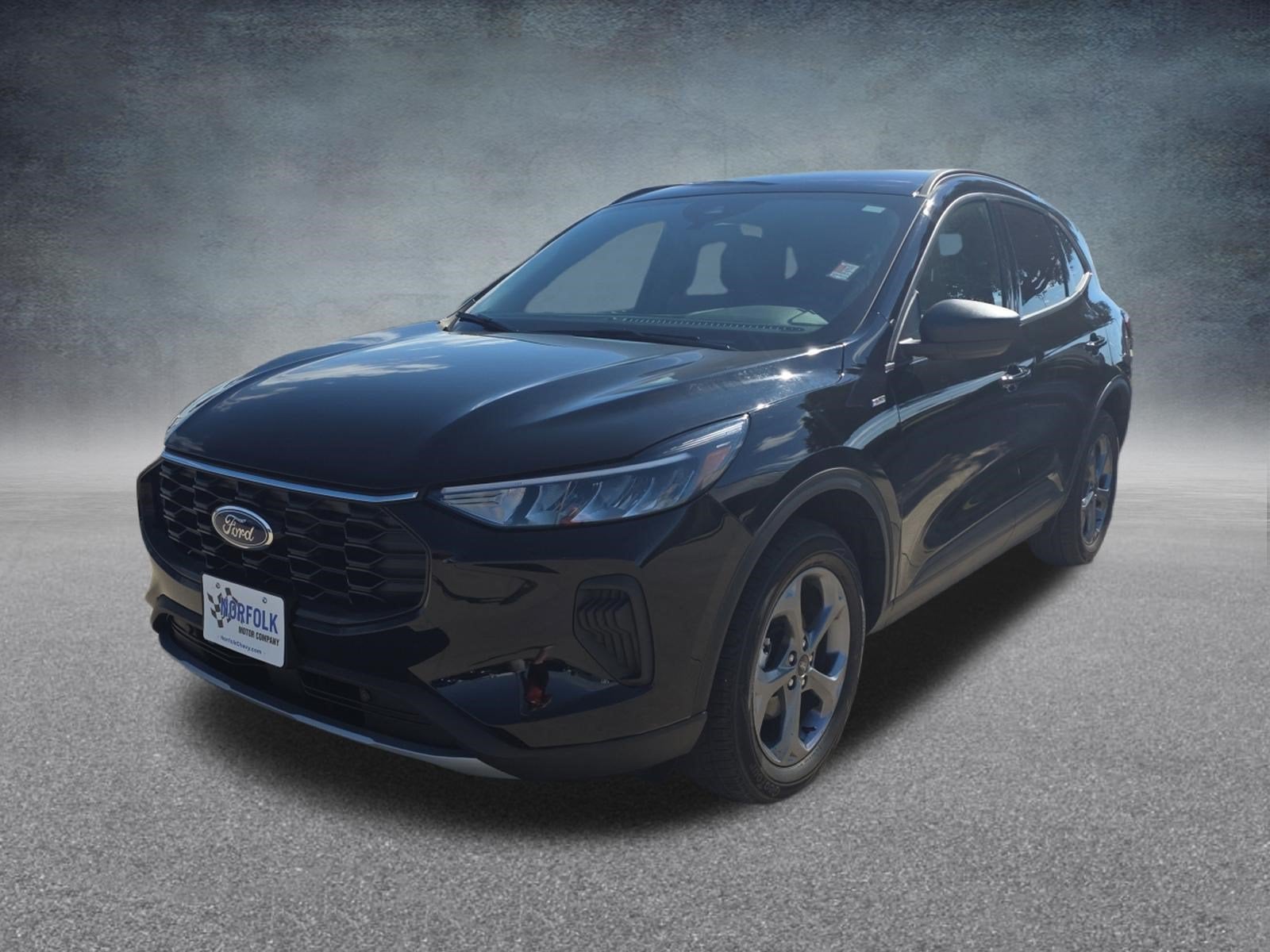 2025 Ford Escape ST-Line in Black — front three-quarter view
