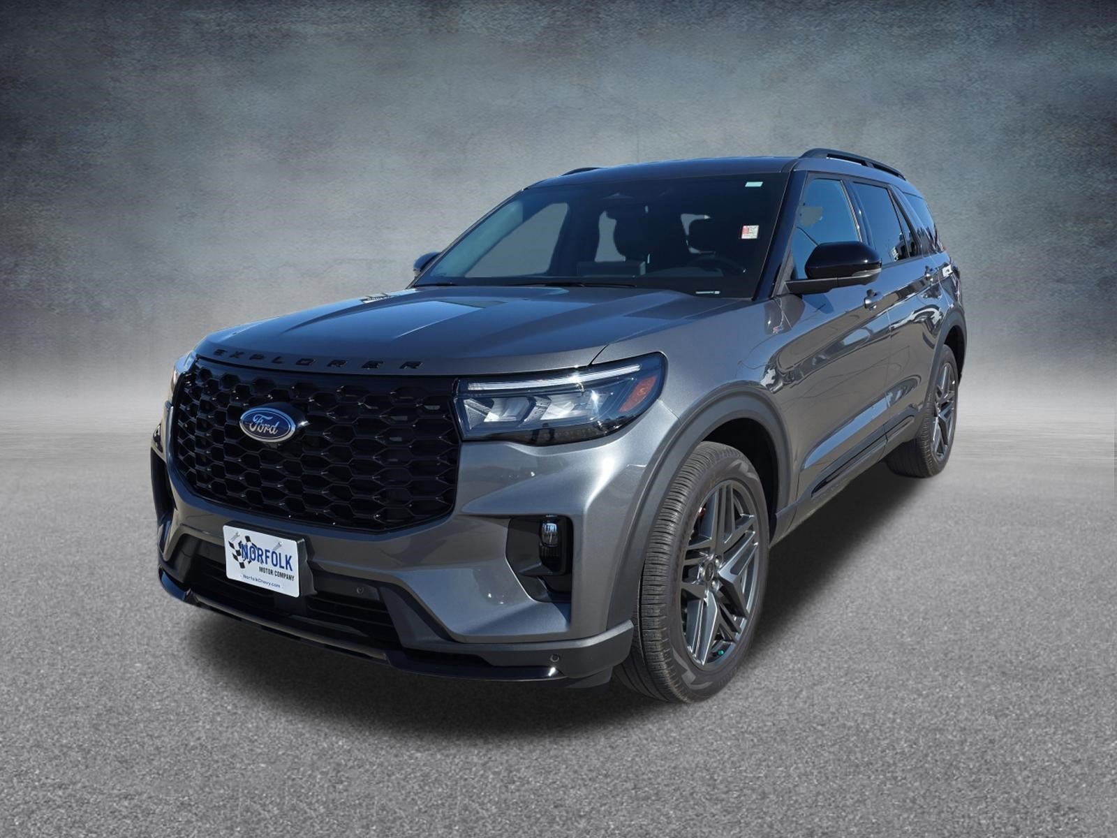 2025 Ford Explorer ST-Line in Gray — front three-quarter view