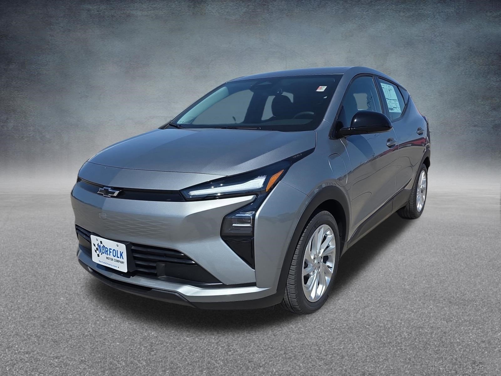 2027 Chevrolet Bolt LT in Sterling Grey Metallic — front three-quarter view