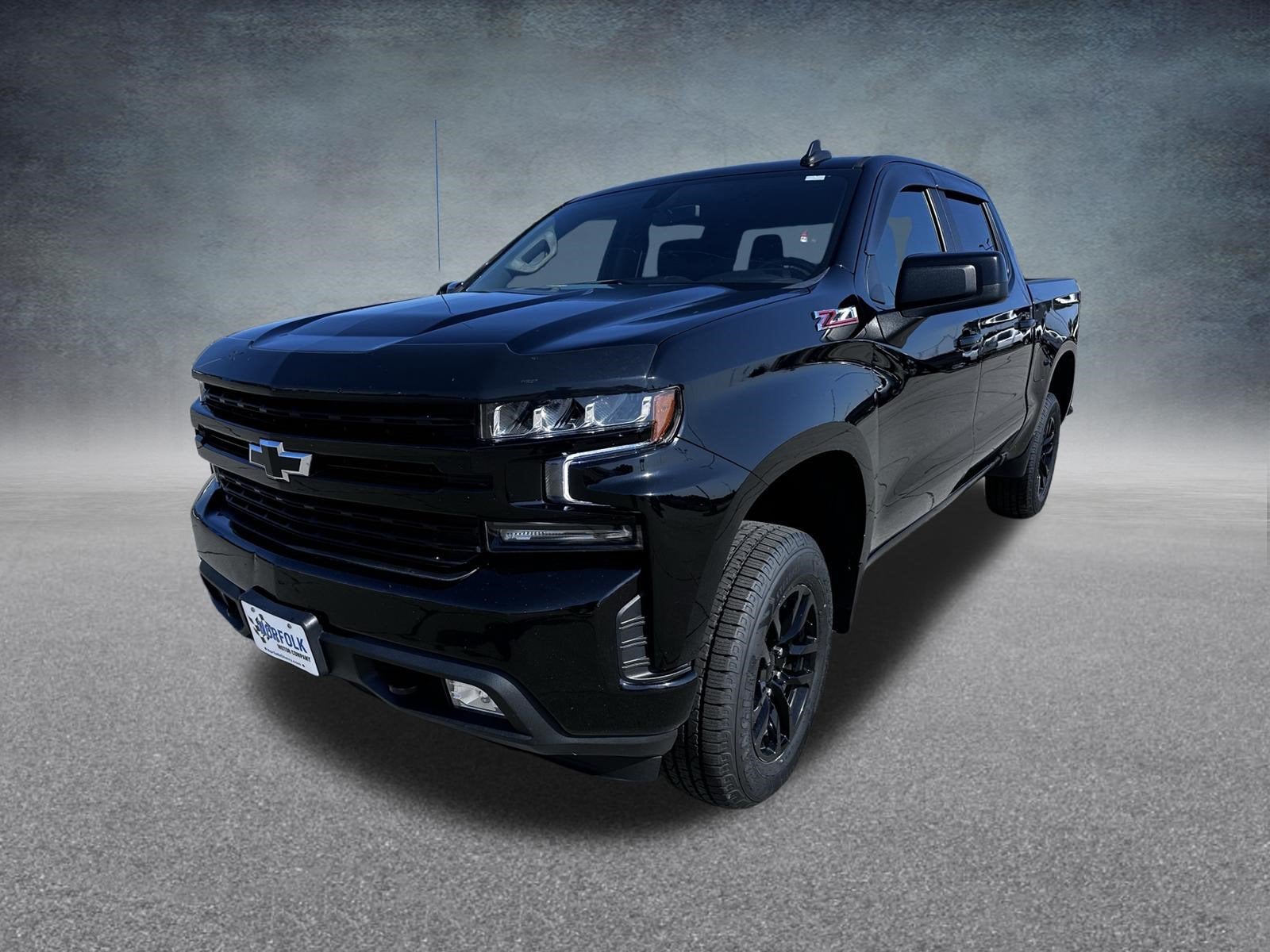 2021 Chevrolet Silverado 1500 RST in Black — front three-quarter view