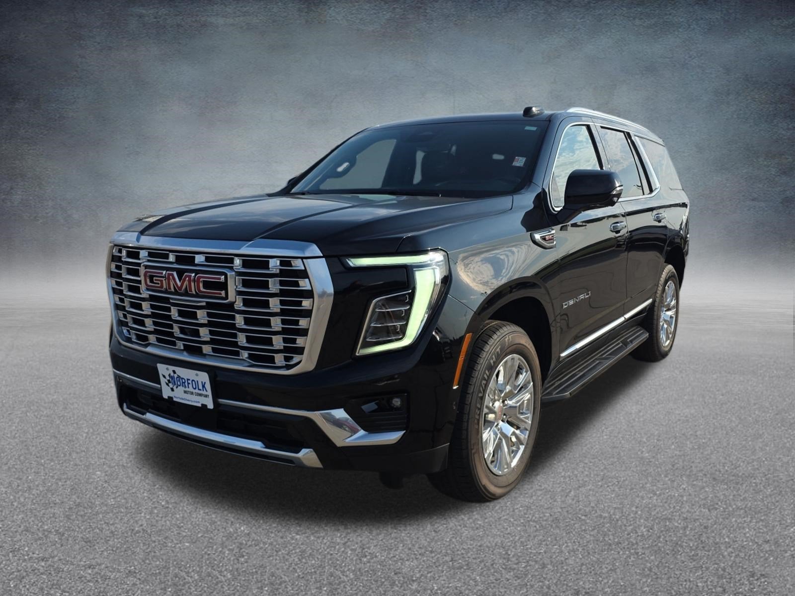 2025 GMC Yukon Denali in Onyx Black — front three-quarter view
