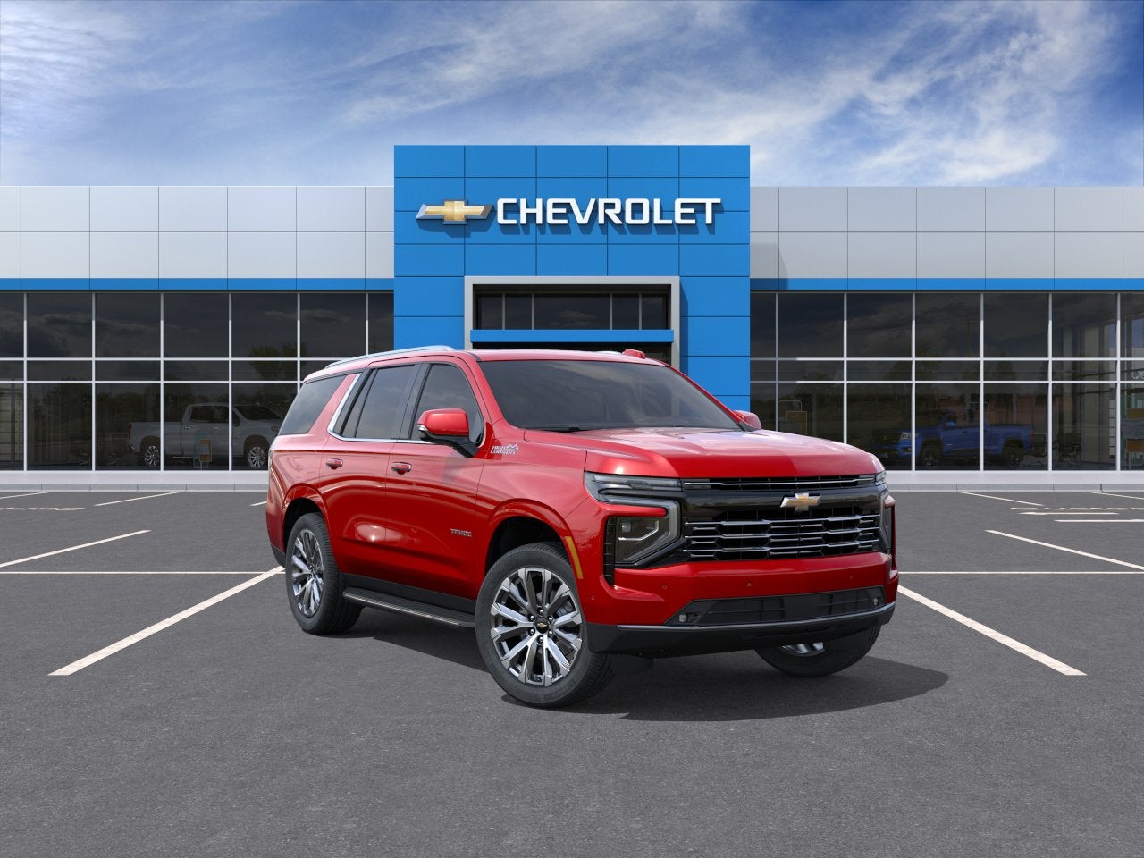 2026 Chevrolet Tahoe High Country in Radiant Red Tintcoat — front three-quarter view