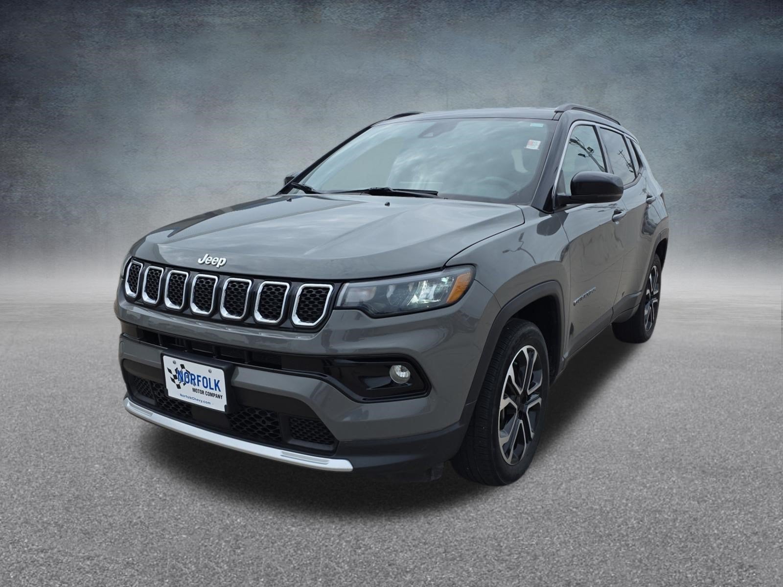 2023 Jeep Compass Limited in Grey — front three-quarter view