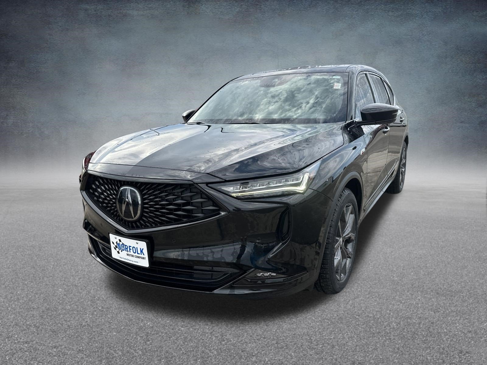 2023 Acura MDX A-SPEC in Black — front three-quarter view