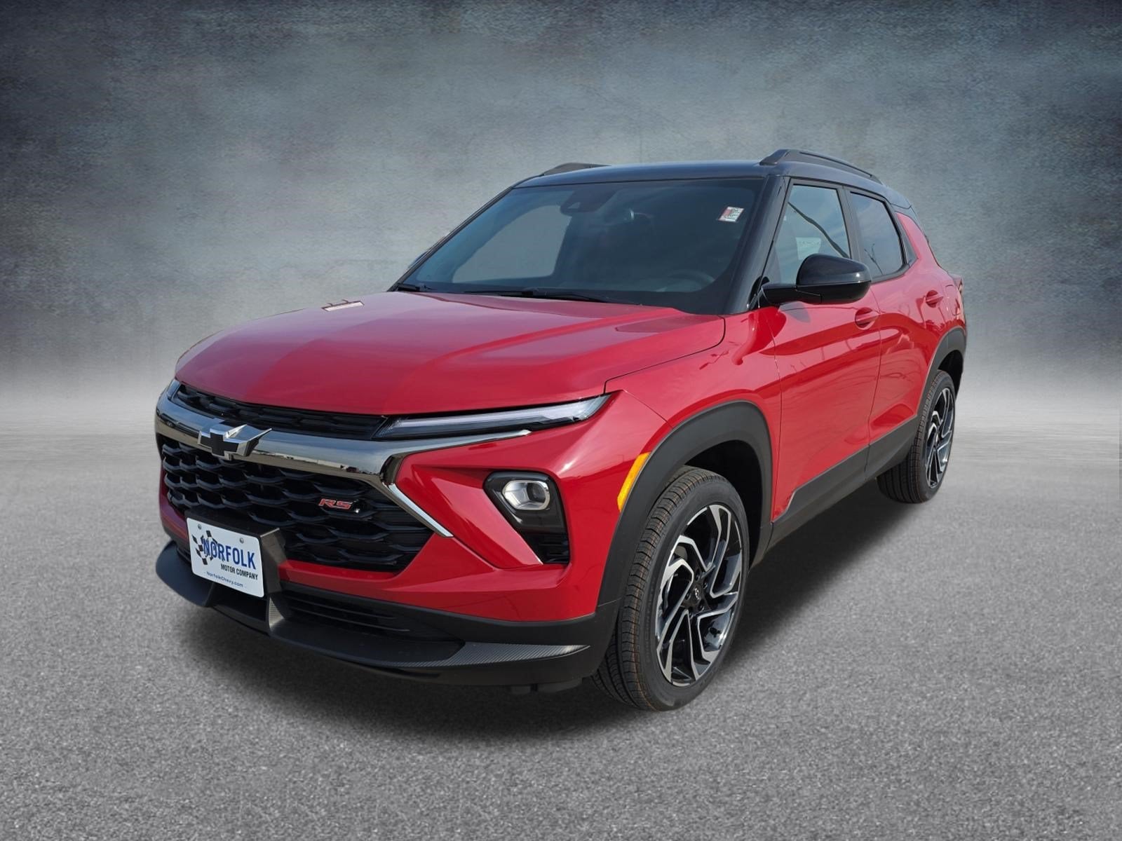 2026 Chevrolet Trailblazer RS in Apex Red — front three-quarter view